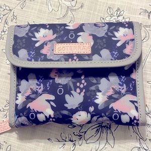 Doterra 10mL Rollerball Pink and Purple Floral Compact Zip Up Essential Oils Bag